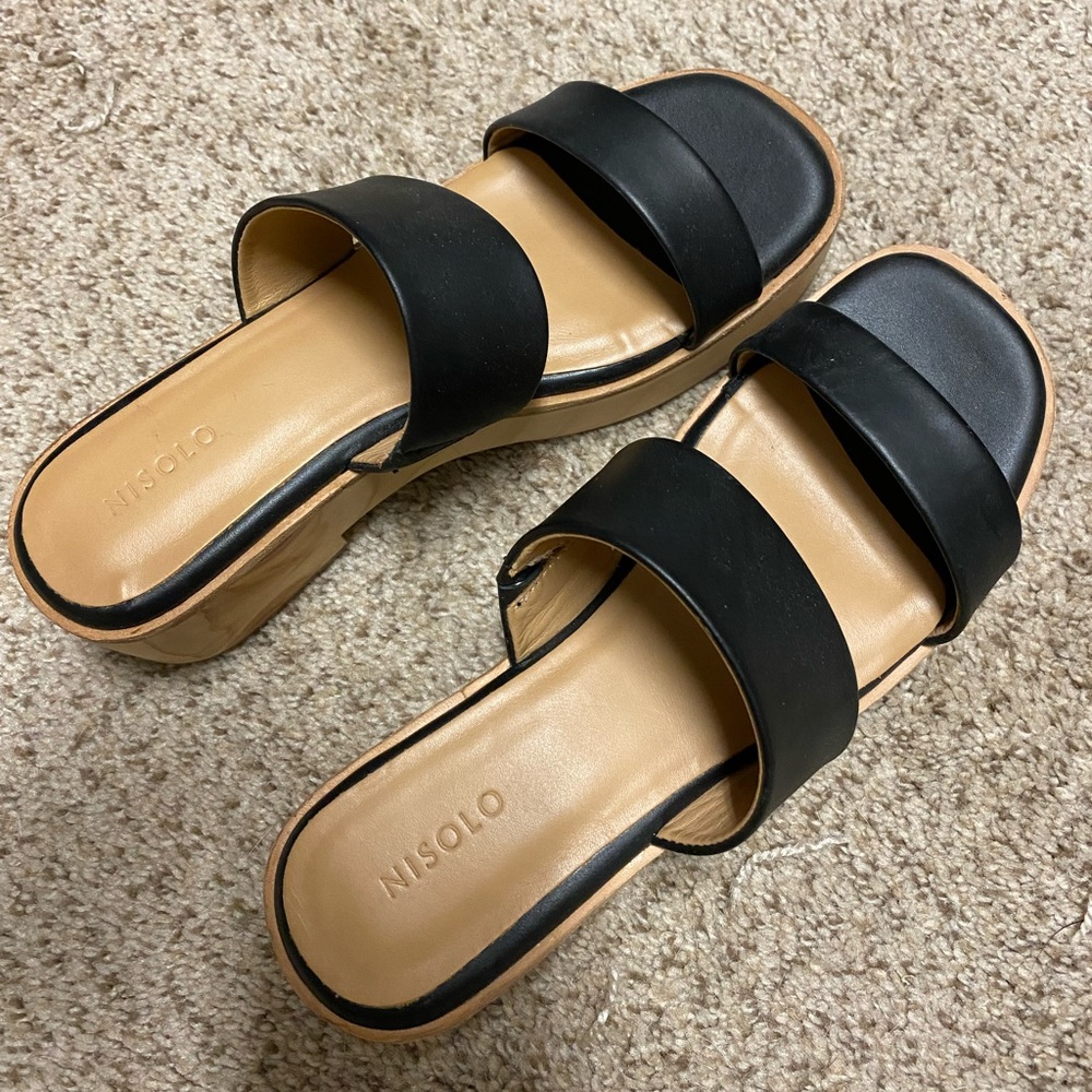 Nisolo Ellie All-Day Woven Clog in Black - Picture 2 of 5